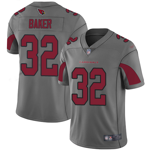 Arizona Cardinals Limited Silver Men Budda Baker Jersey NFL Football #32 Inverted Legend